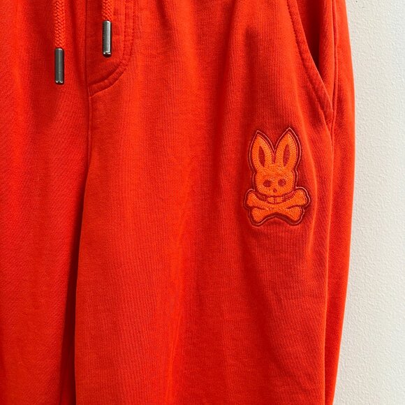 Psycho Bunny‎ Boys Youth Orange Jogger Designer Casual Fall Winter Medium 10/12 - Picture 2 of 5